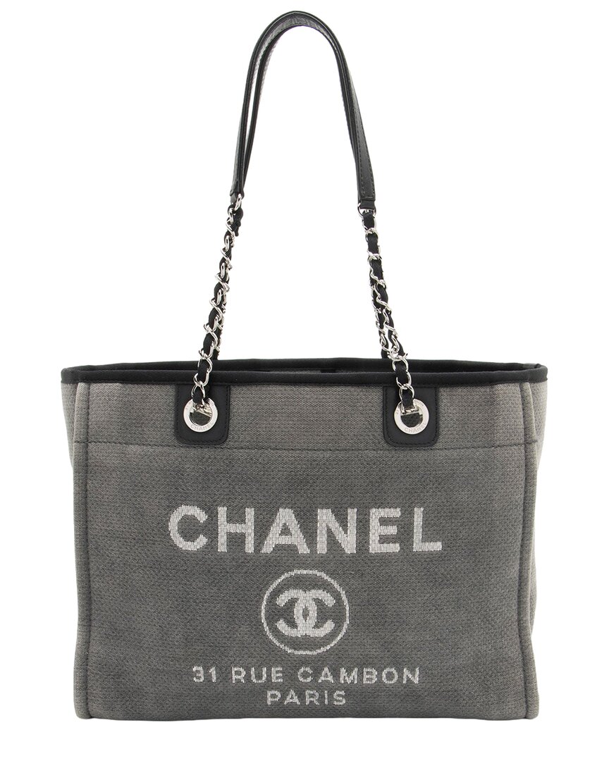 Chanel Black Denim Deauville Small Tote (authentic Pre-loved)