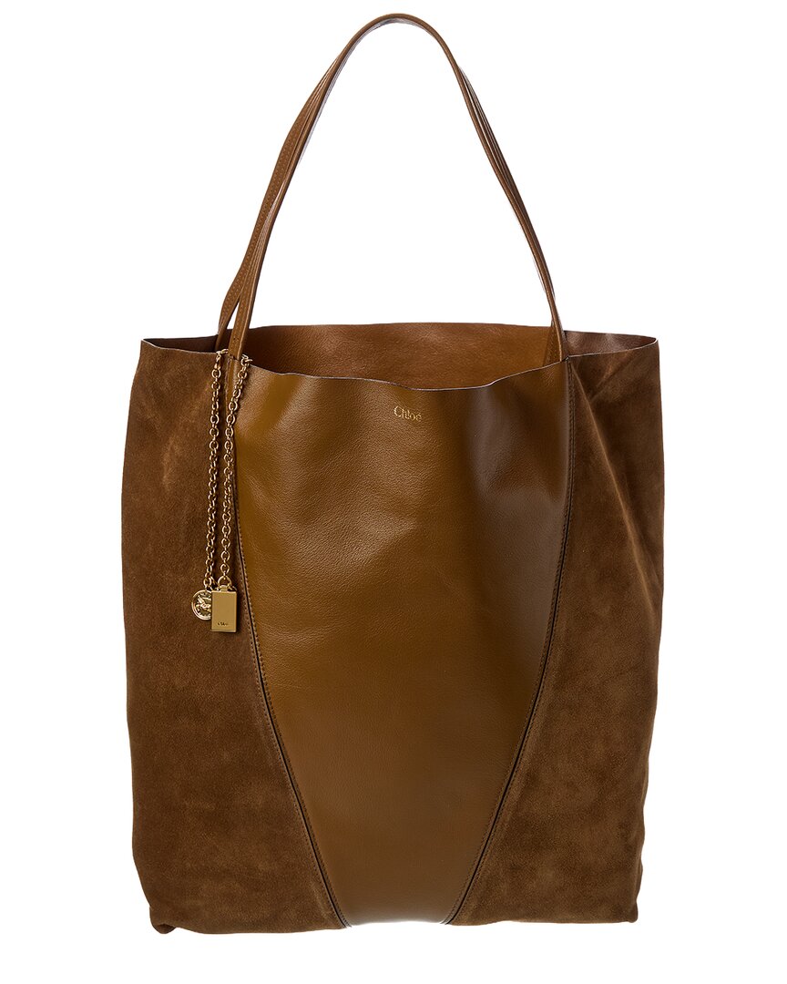 Chloé Spin Tote Bag - Female - Shopping Bags - Brown - One Size - Bags - Image 5