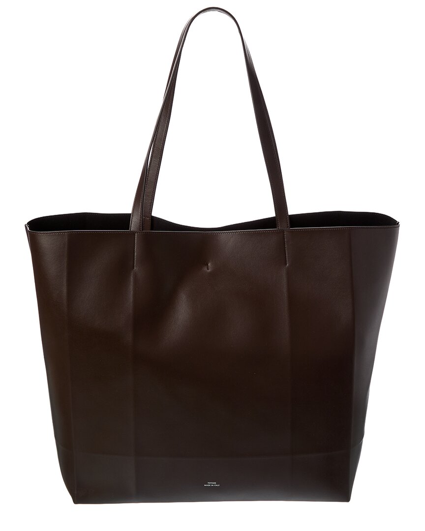 Toteme Women's Brown Roam Leather Tote Bag In - Image 2