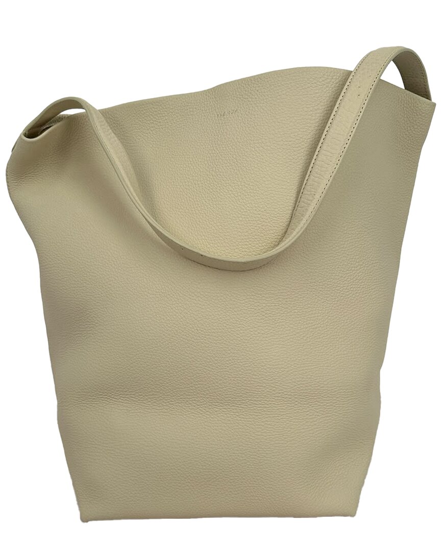 Pre-owned The Row Ivory Leather Park Tote (authentic Pre-loved)