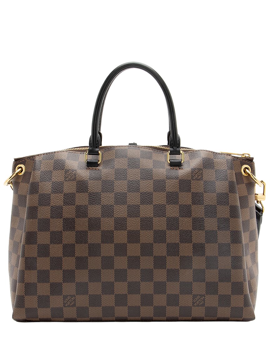 LOUIS VUITTON 다미에 에벤 & 가죽 오데온 MM