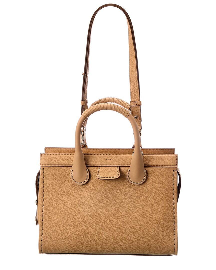 Chloé Edith Leather Tote In Brown