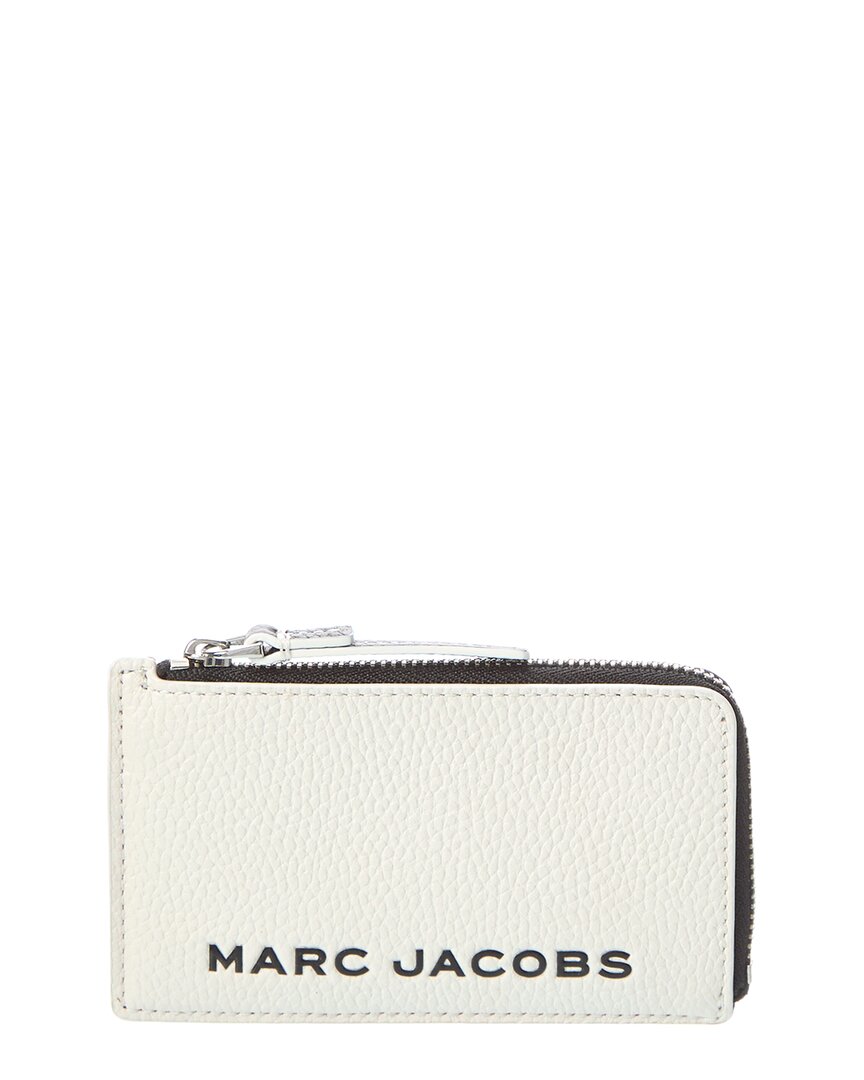 Marc Jacobs Small Leather Top Zip Wallet In White