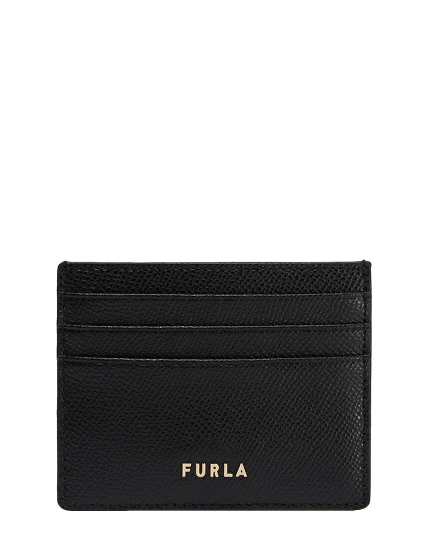 Furla Classic Leather Credit Card Holder In Black