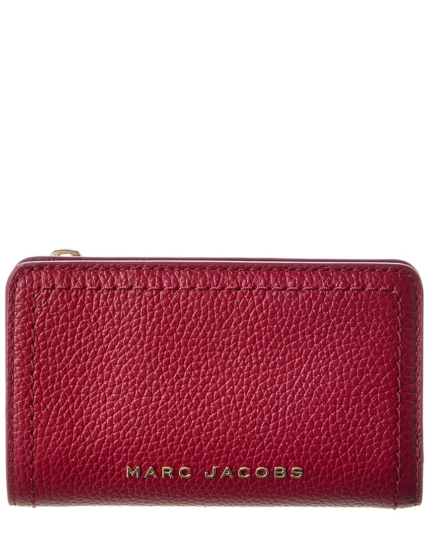 Marc Jacobs Groove Slg Leather Compact Wallet In Red