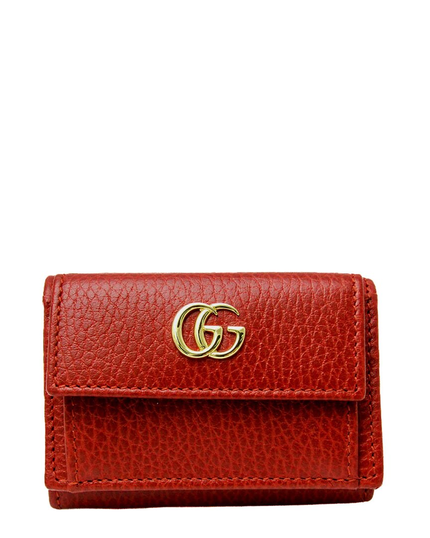 Gucci Red Leather Wallet (authentic )