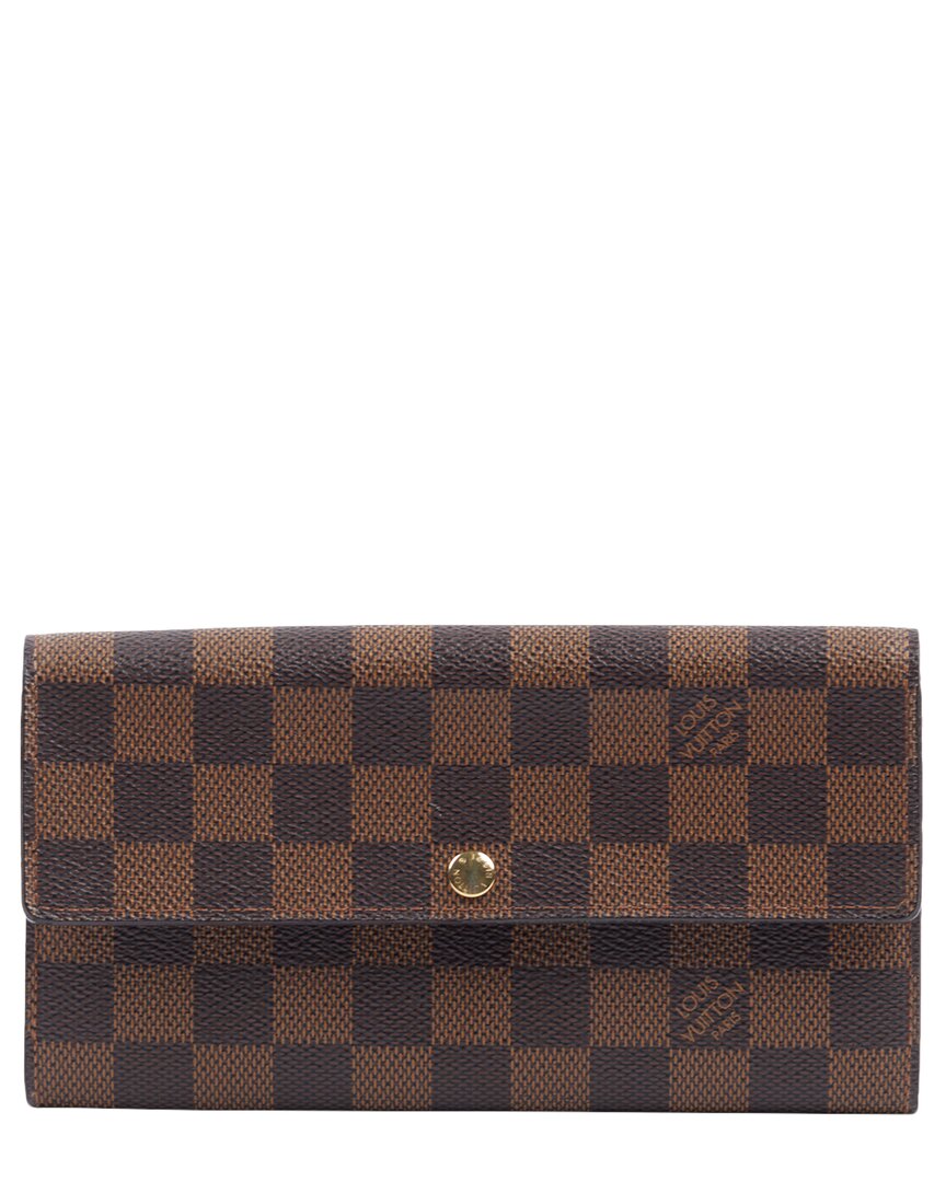Click to view more detailed imagery on our partner's website Pre-owned Louis Vuitton Brown Damier Ebene Coated Canvas Sarah Wallet (authentic Pre- Loved)