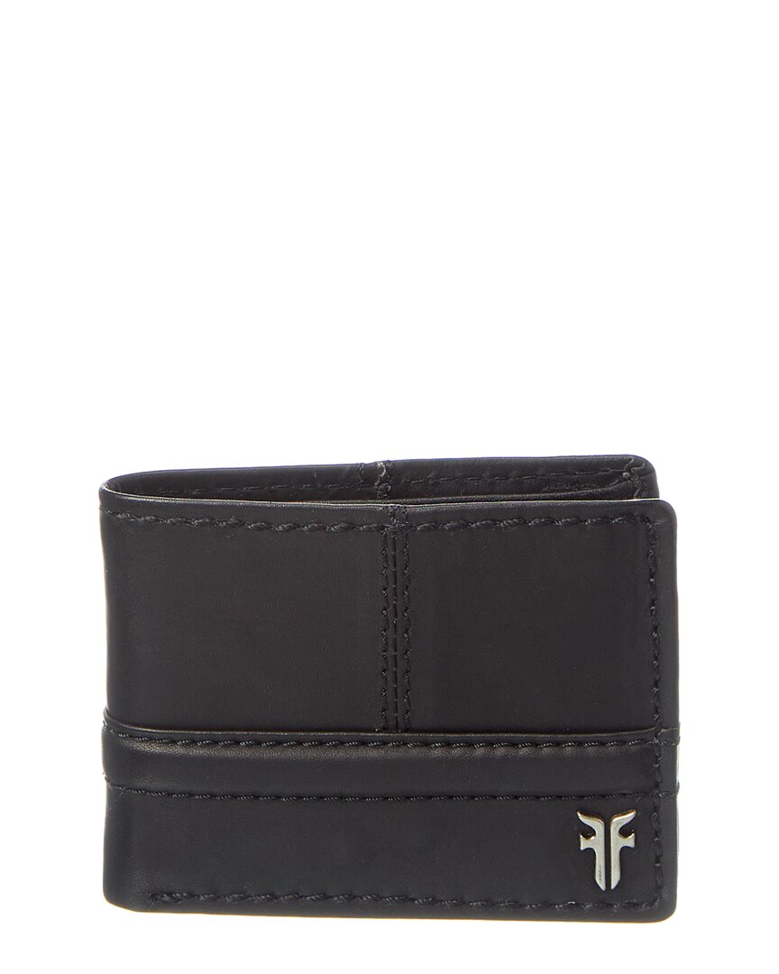 Frye Nash Leather Double Billfold Wallet In Black