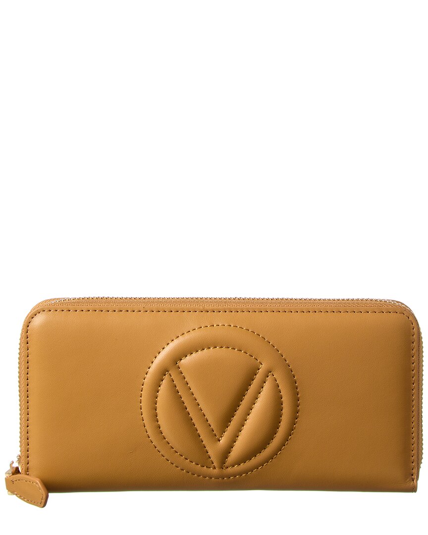 Valentino By Mario Valentino Sofia Leather Zip Around Wallet In Brown ...