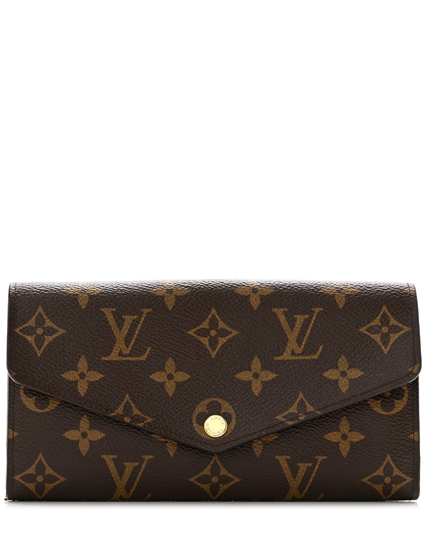 Pre-owned Louis Vuitton Fuchsia Monogram Coated Canvas Sarah Wallet Nm (authentic Pre-loved)