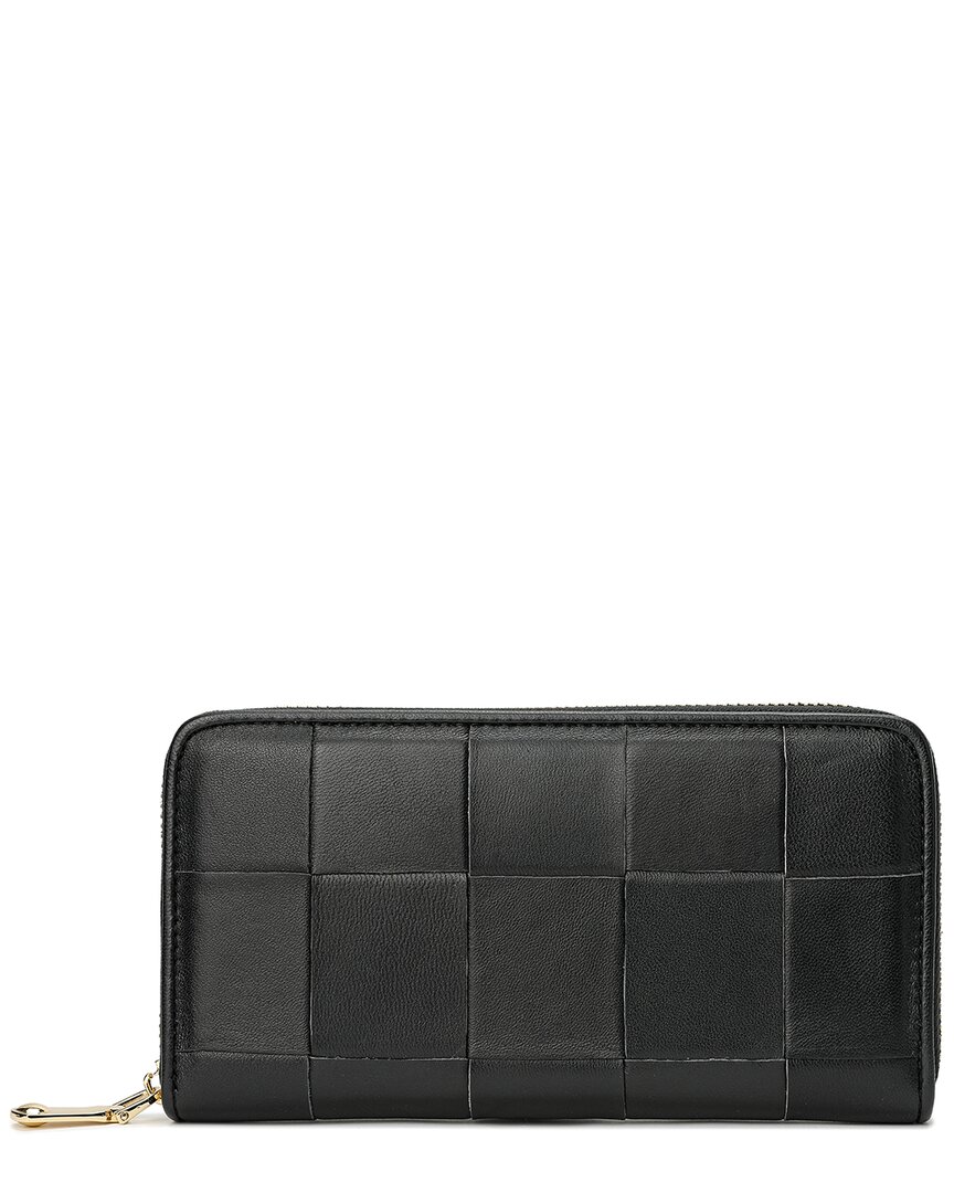 Tiffany & Fred Paris Top-grain Woven Leather Wallet