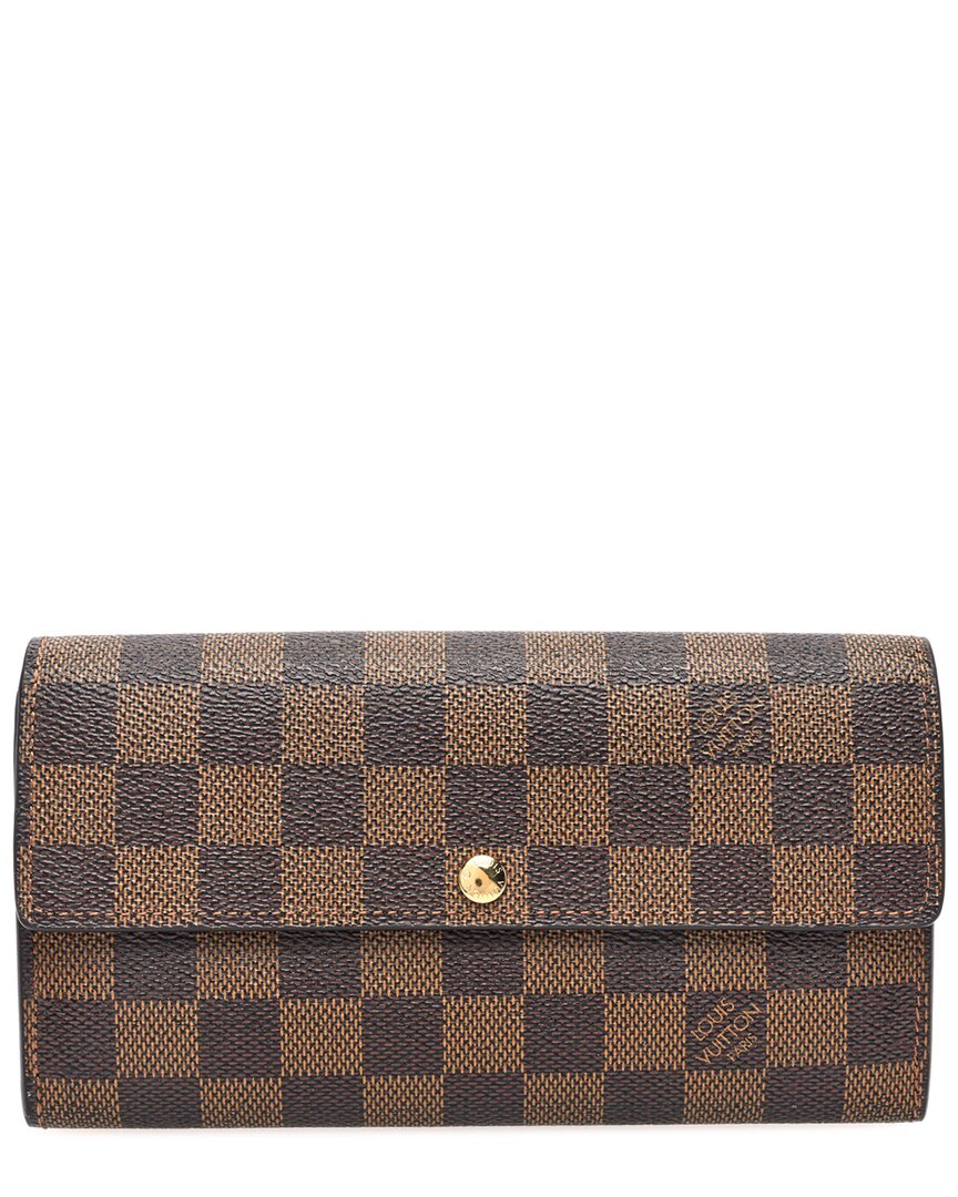 Click to view more detailed imagery on our partner's website Pre-owned Louis Vuitton Brown Damier Ebene Coated Canvas Sarah Wallet (authentic Pre-loved)