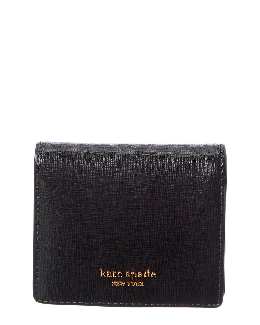 Kate Spade New York Morgan Saffiano Leather Small Bifold Wallet In Black