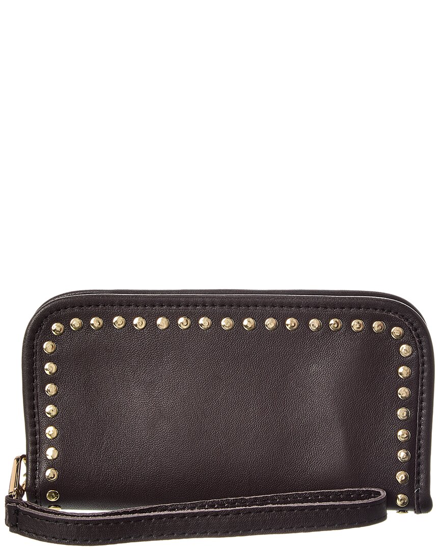 Persaman New York Leona Studded Leather Wallet In Black