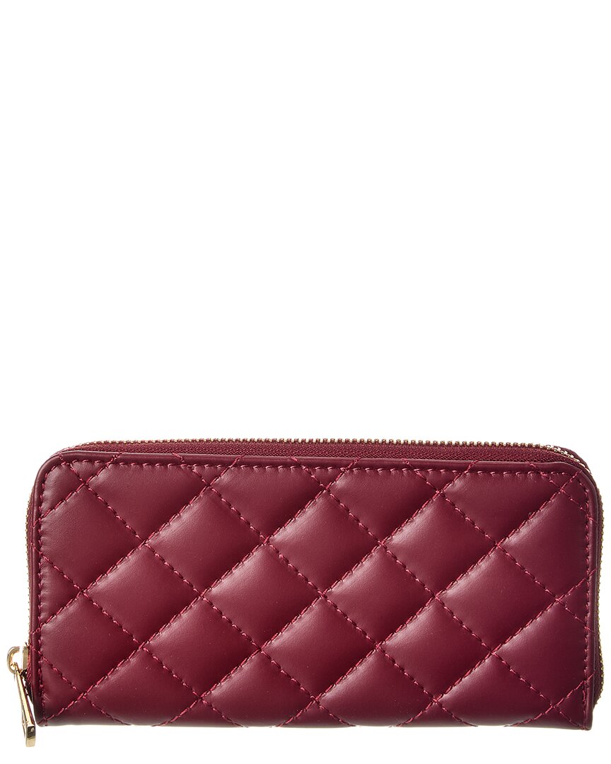 Persaman New York Briar Quilted Leather Wallet In Red