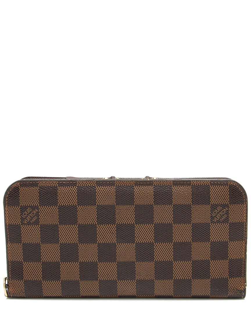 Pre-owned Louis Vuitton Dnu  Brown Damier Ebene Insolite Wallet (authentic Pre-loved)