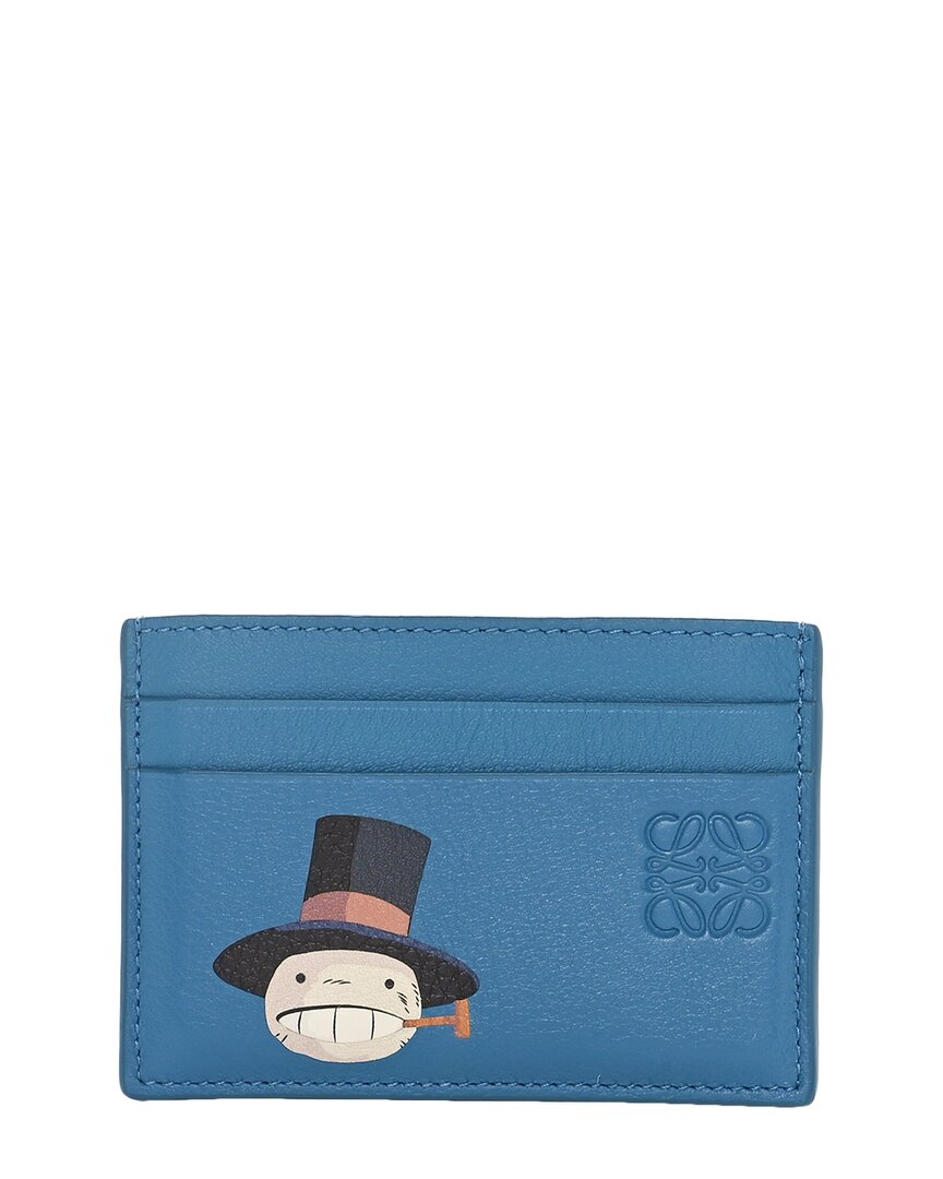 Loewe Blue Leather X Howl's Moving Castle Turnip Card Holder (authentic Pre- Loved)
