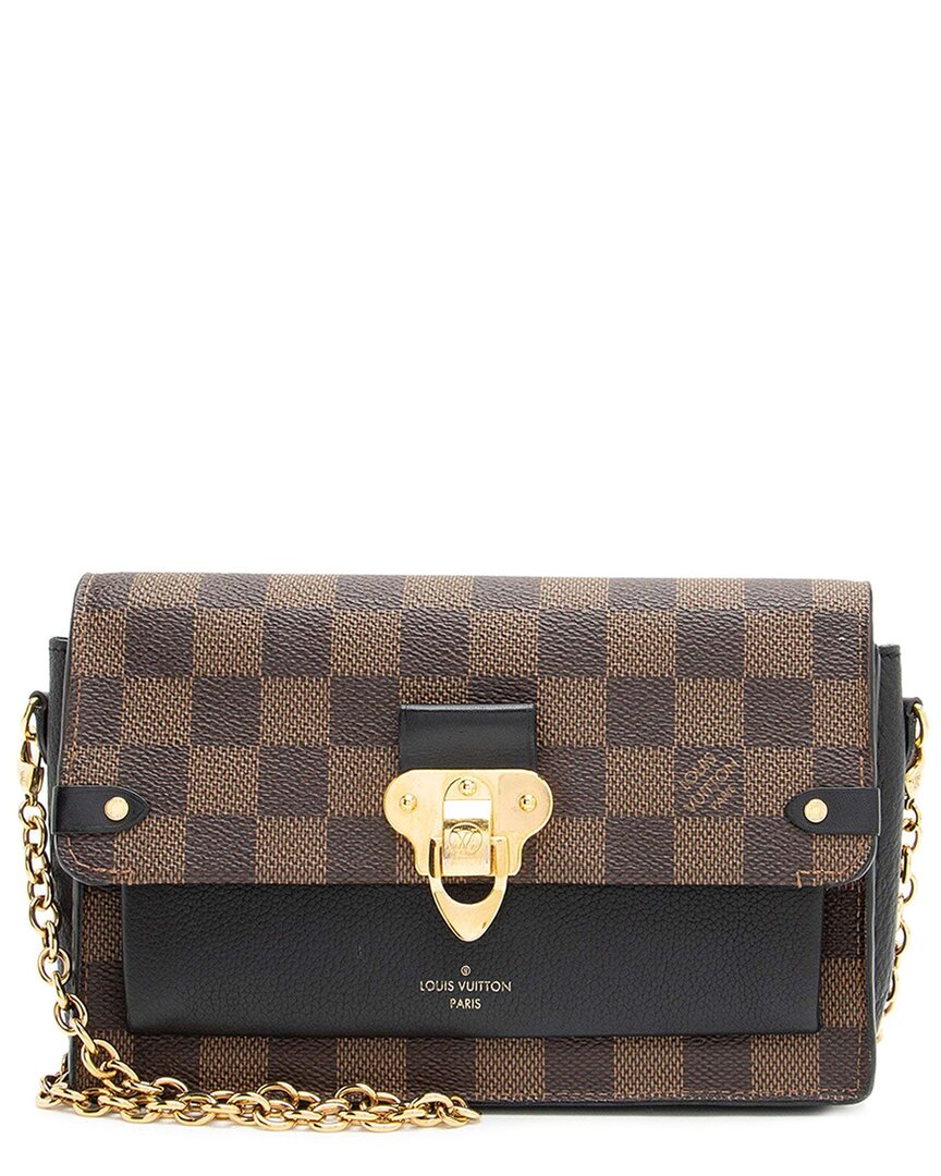 Pre-owned Louis Vuitton Damier Ebene Vavin Chain Wallet (authentic Pre-loved)