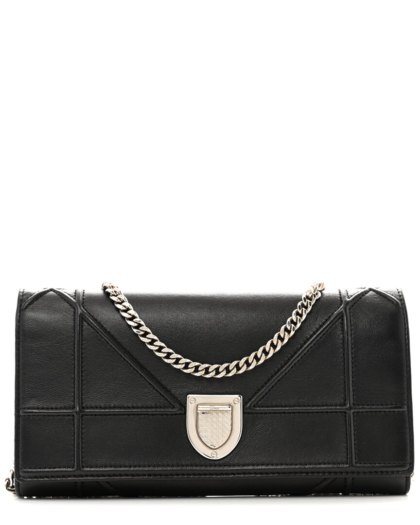 Dior Black Lambskin Leather Ama Croisiere Chain Wallet (authentic Pre-  Loved)