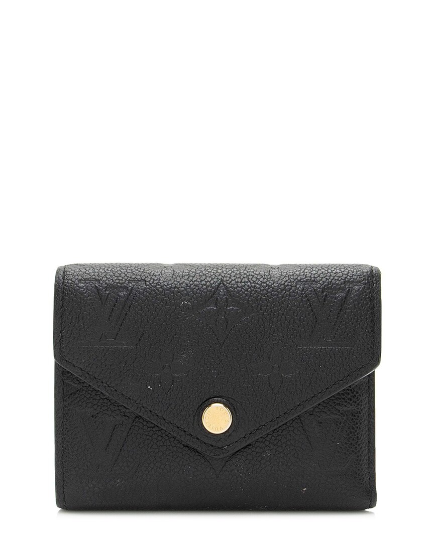 Pre-owned Louis Vuitton Black Monogram Empreinte Victorine Wallet (authentic Pre-loved)