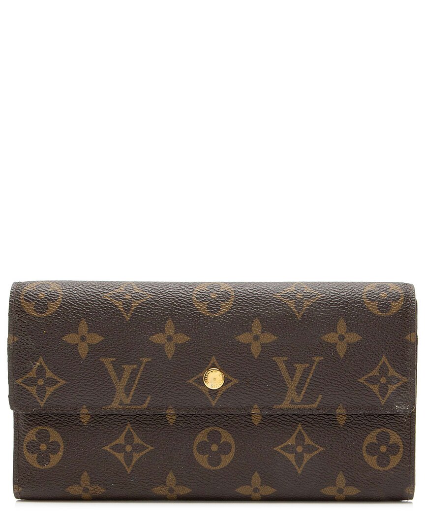 Pre-owned Louis Vuitton Brown Monogram Canvas Porte Tressor International Wallet (authentic Pre-loved)