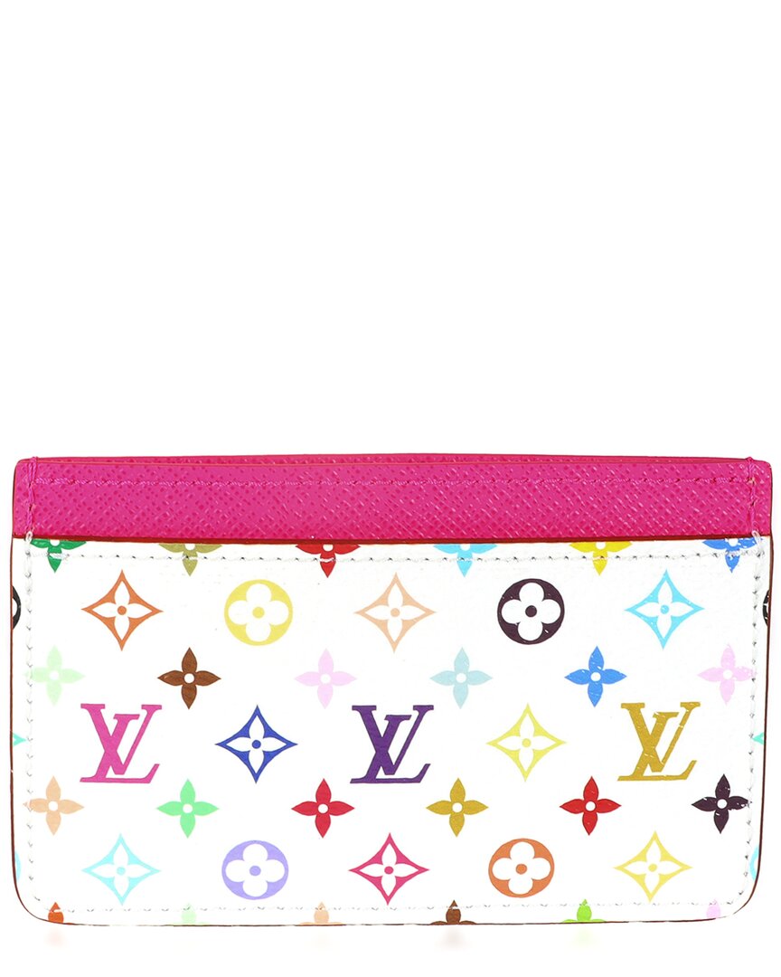 Pre-owned Louis Vuitton Multicolor & White Monogram Canvas X Tm Kawaii Card Holder  (authentic Pre-loved)