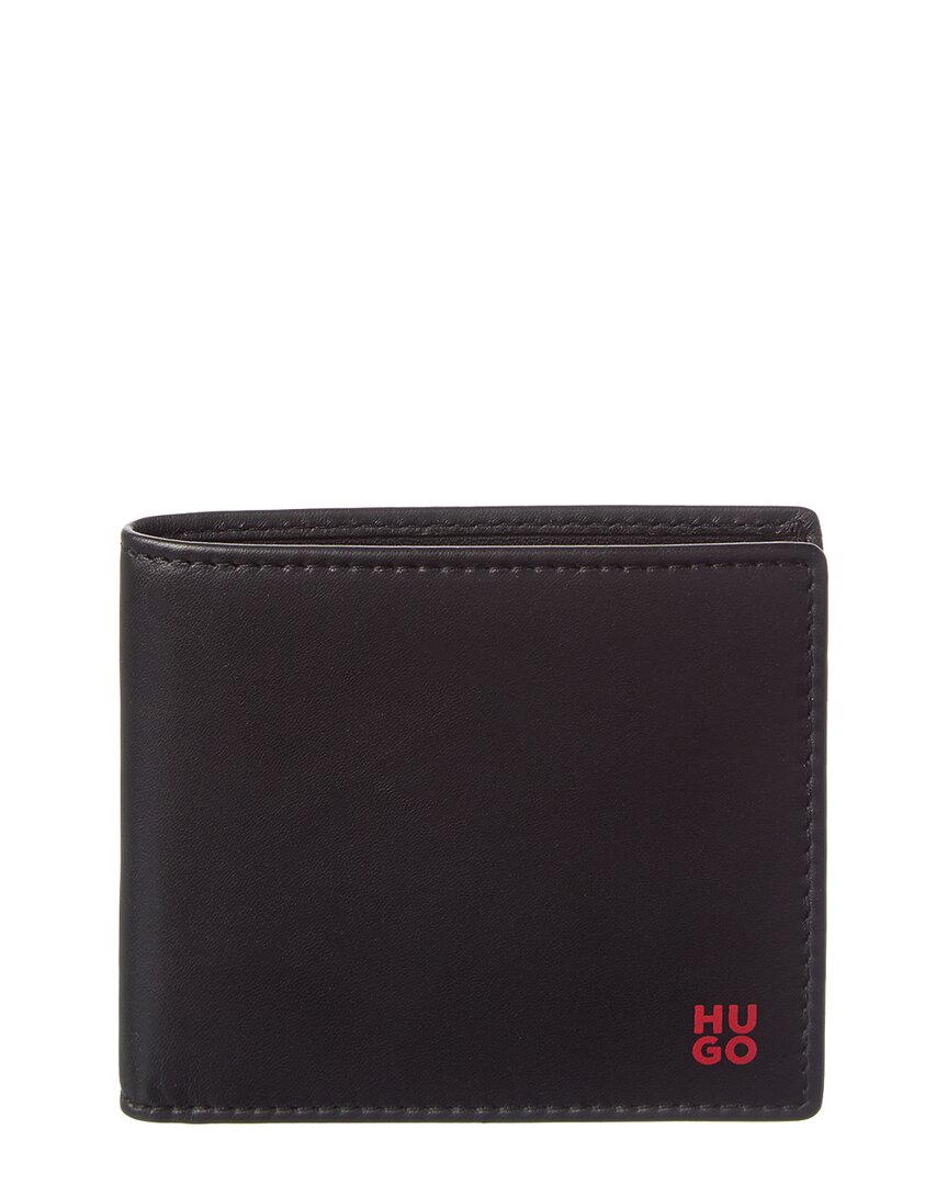 Hugo Boss Tibby Leather Wallet In Black