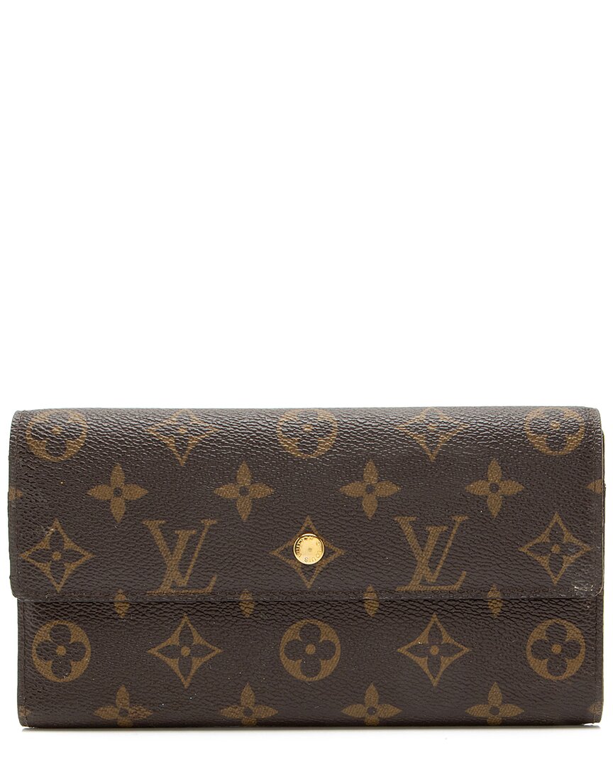 Pre-owned Louis Vuitton Brown Monogram Coated Canvas Porte Tressor International Wallet  (authentic Pre-loved)