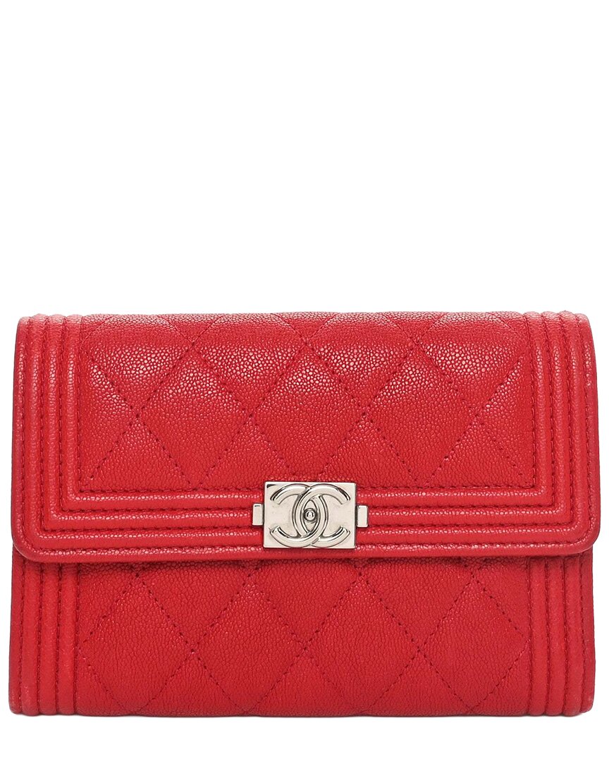 Pre-owned Chanel Flap Medium Leather Wallet