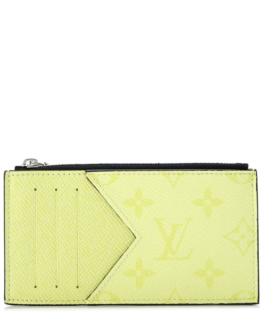 Pre-owned Louis Vuitton Coin Card Holder Monogram Taigarama (authentic Pre-loved)