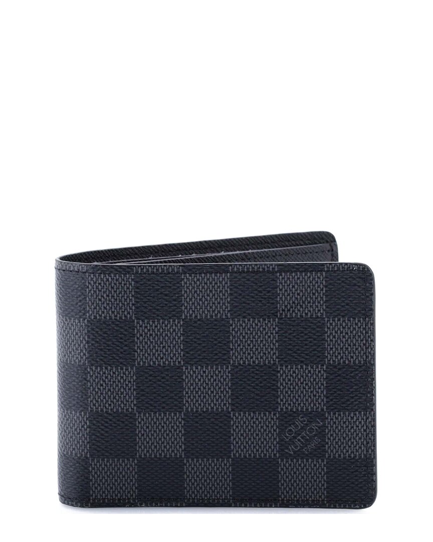 Pre-owned Louis Vuitton Slender Wallet Damier Graphite (authentic Pre-loved)