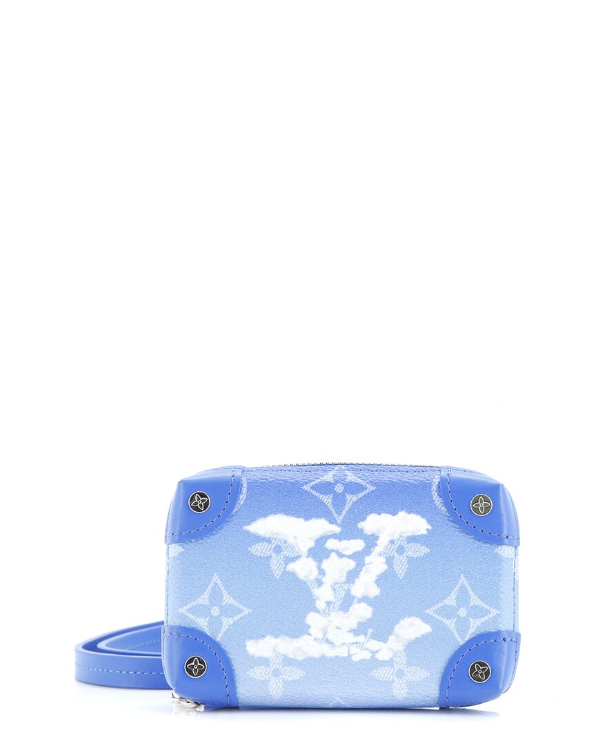 Pre-owned Louis Vuitton Soft Trunk Necklace Wallet Limited Edition Monogram Clouds (authentic Pre-loved)