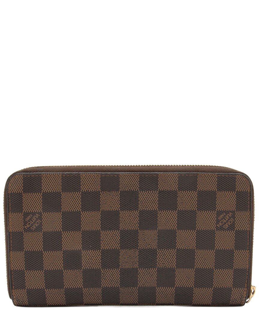 LOUIS VUITTON 브라운 다미에 에벤 지피 오거나이저 지갑