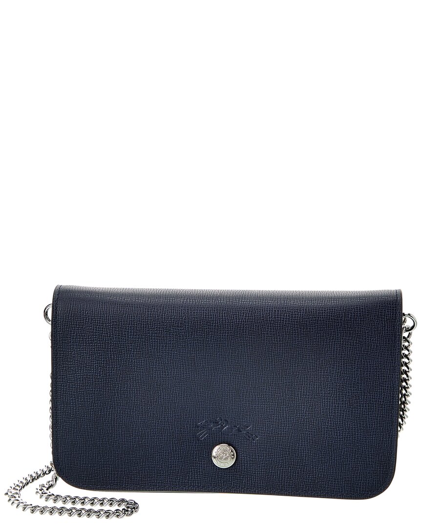 Longchamp Le Pliage Neo Wallet On Chain In Blue