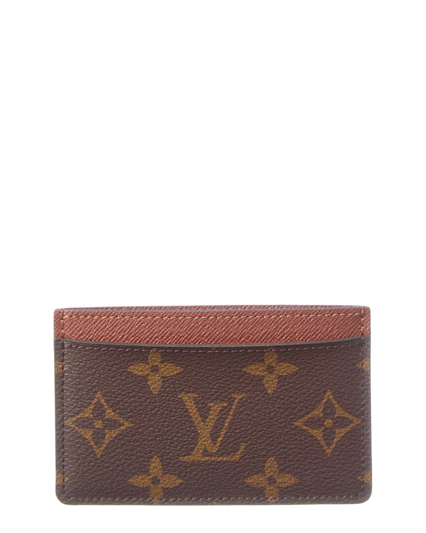 Pre-owned Louis Vuitton Brown Monogram Canvas Card Holder (authentic Pre-loved)