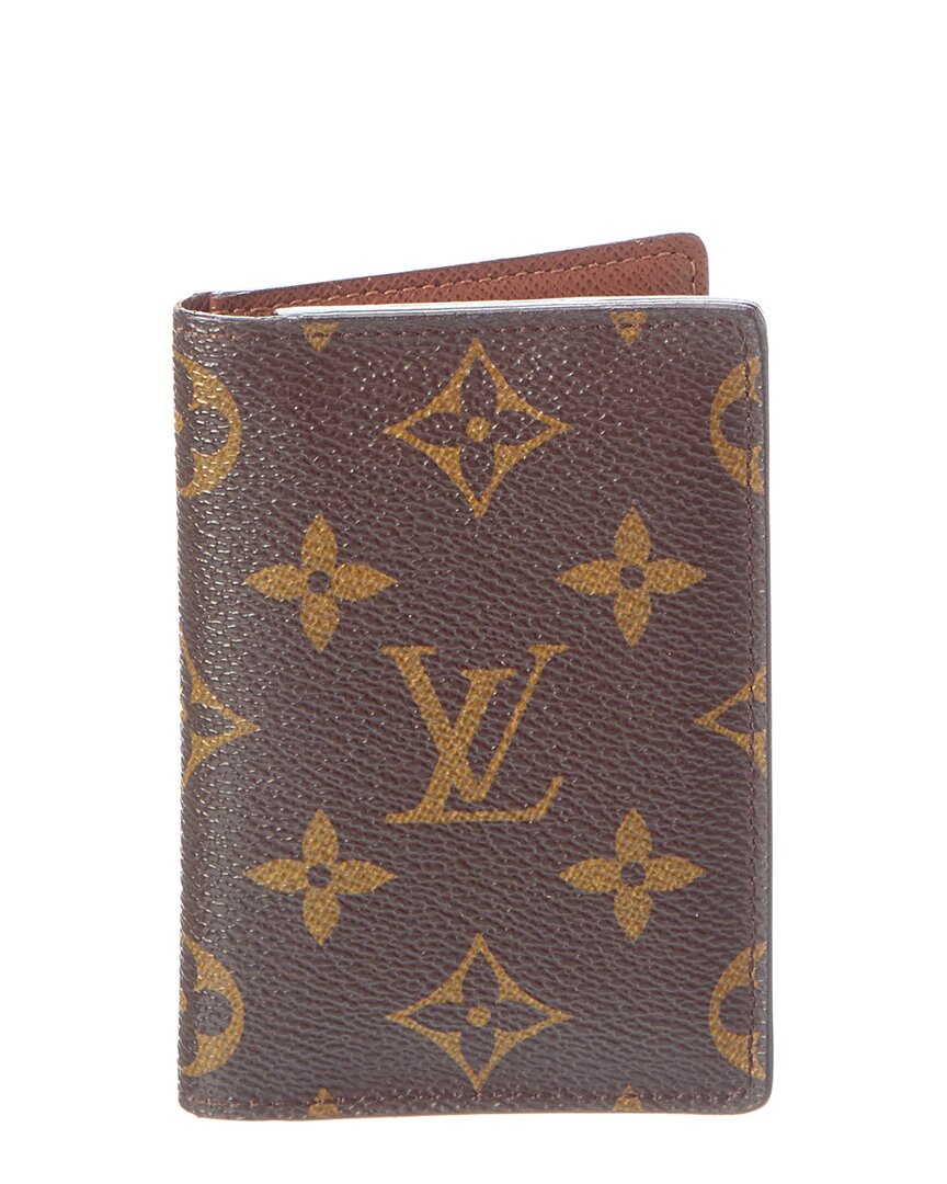 Pre-owned Louis Vuitton Brown Coated Canvas Card Case (authentic Pre-loved)