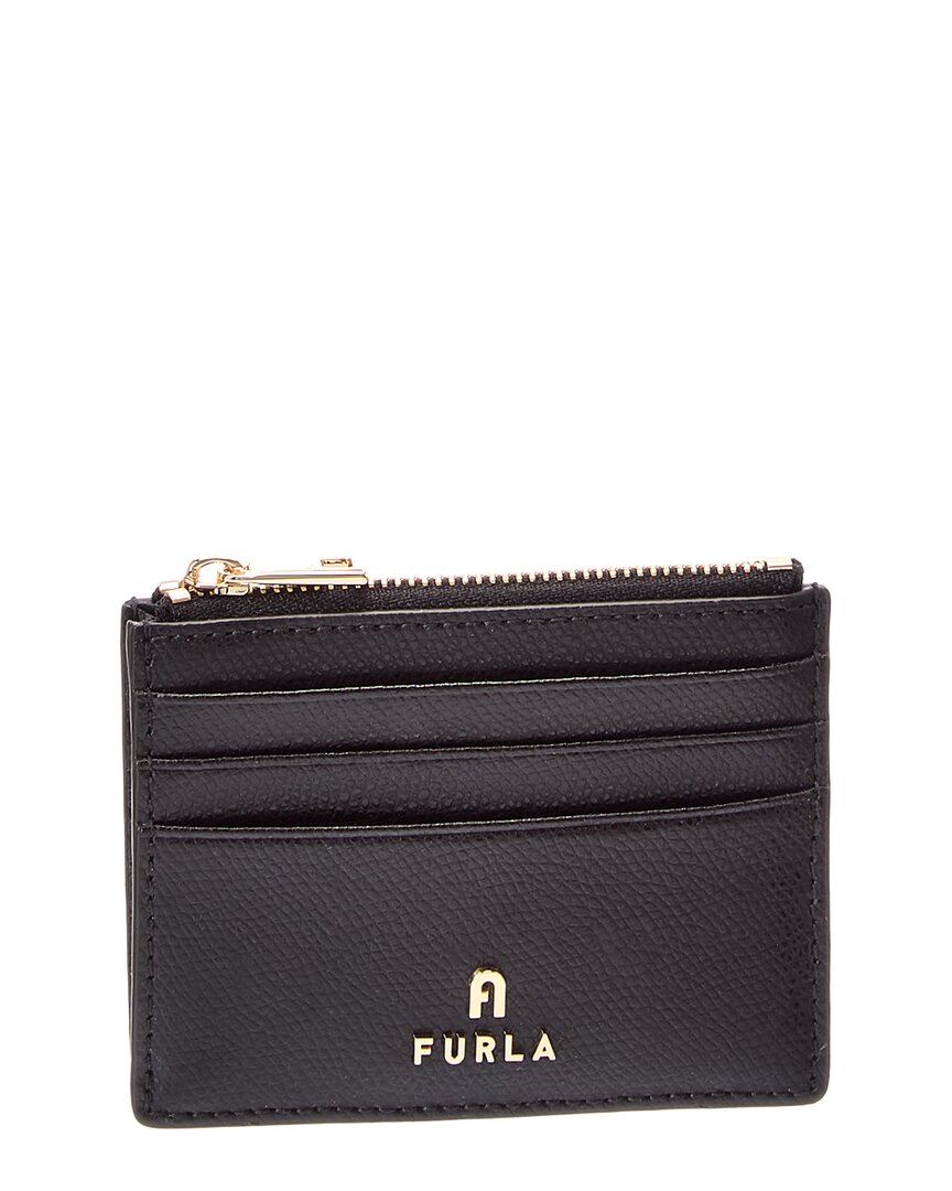 Furla Gold Camelia Small Leather Zipped Card Case