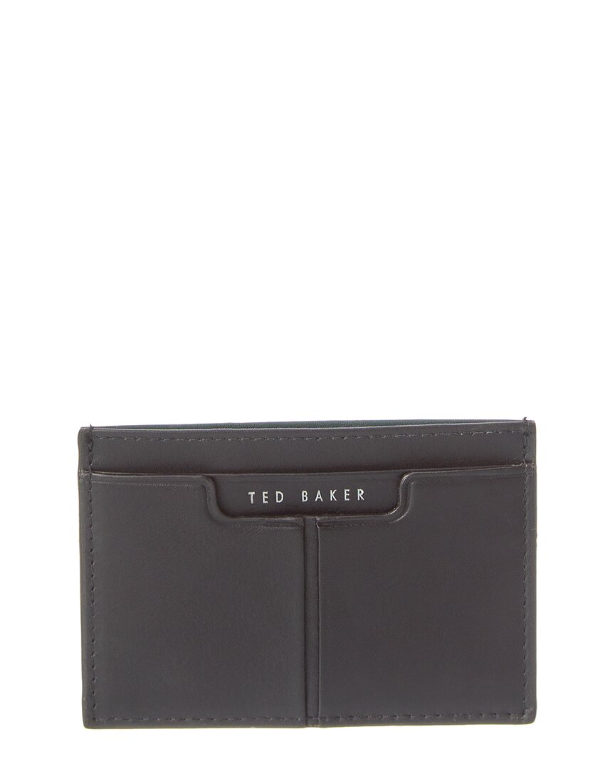Shop Ted Baker Samise Leather Card Holder In Black