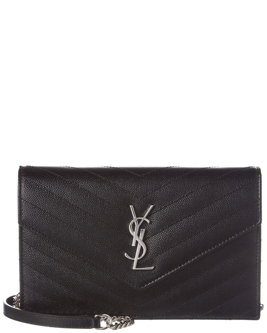 saint laurent small matelasse leather envelope wallet