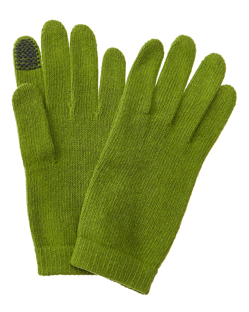 Portolano Cashmere Tech Gloves In Green