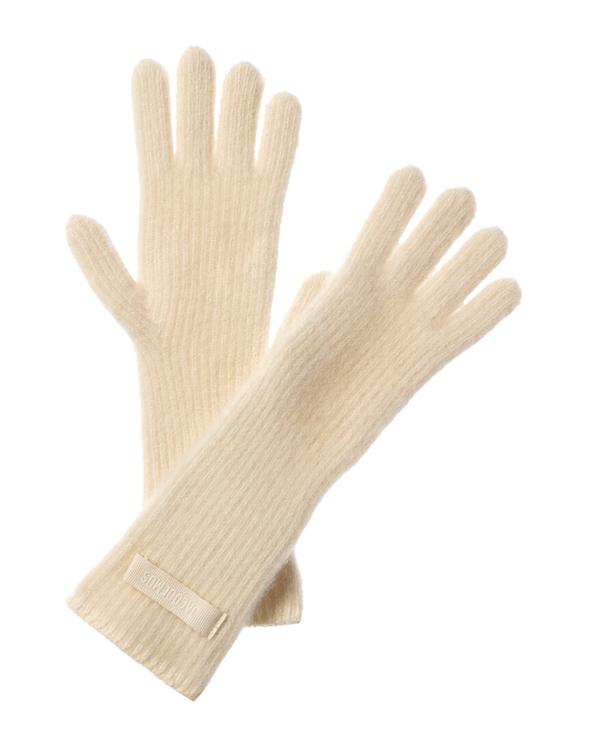 Jacquemus Alpaca Wool-blend Gloves In White