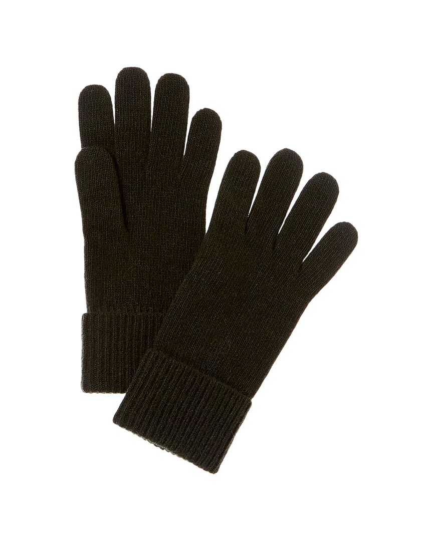 Shop Portolano Cashmere Knit Gloves In Green