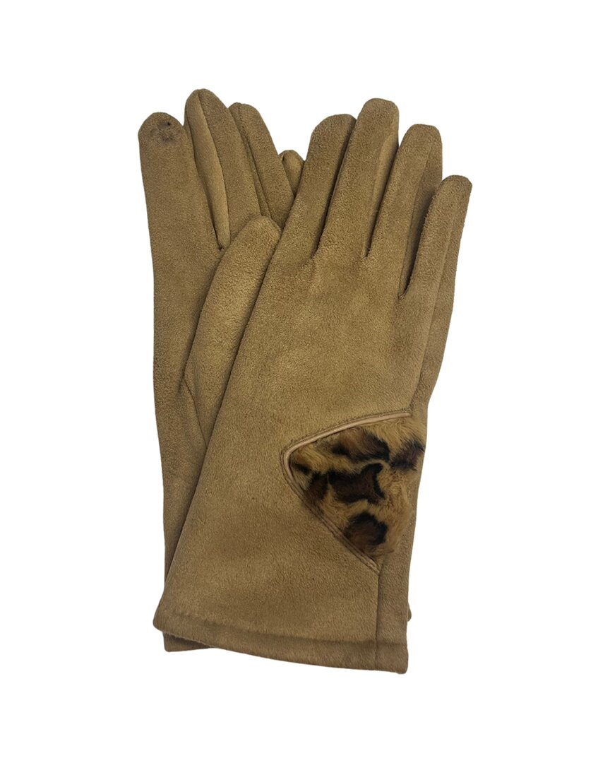 Marcus Adler Cheetah Gloves In Brown