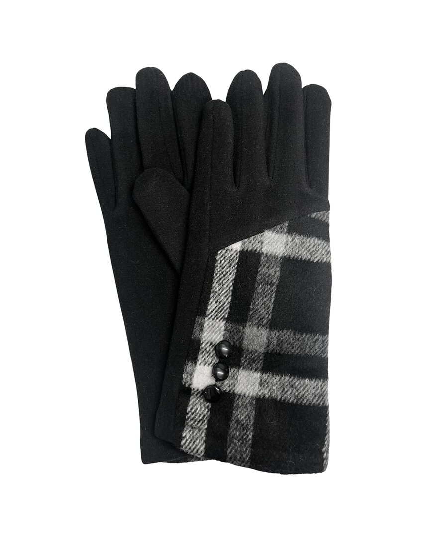 Marcus Adler Plaid Gloves In Black