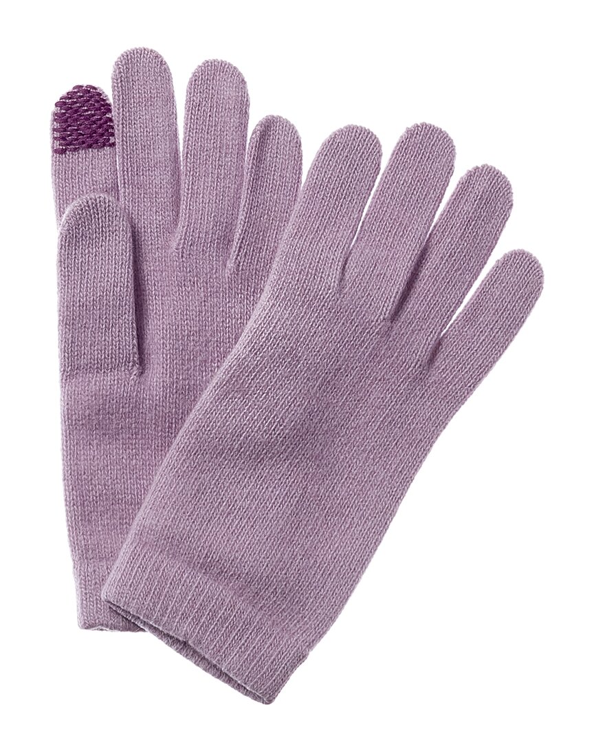 Portolano Cashmere Tech Gloves In Purple