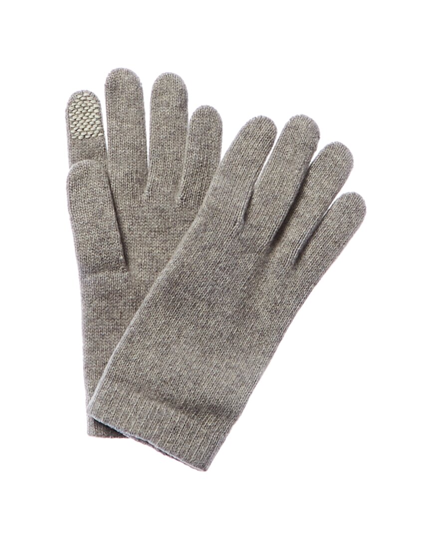 Shop Portolano Tech Cashmere Gloves In Grey