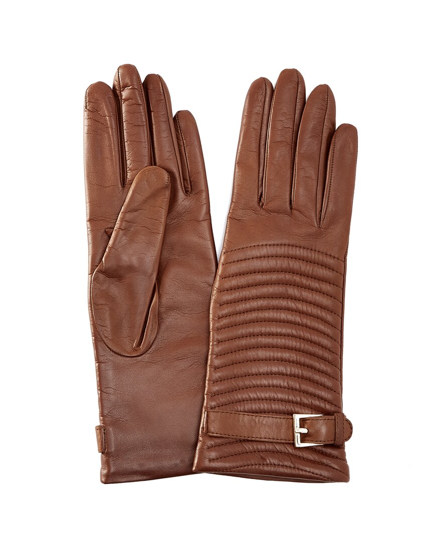 Shop Portolano Women's Tobacco Leather Gloves In Brown