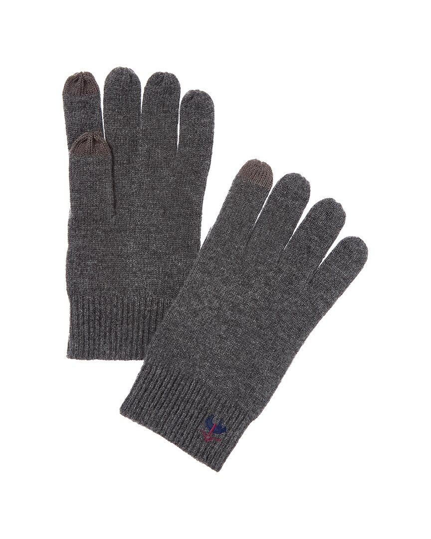 Brooks Brothers Core Rib Wool & Cashmere-blend Glover In Gray