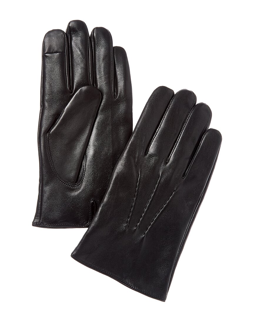 Brooks Brothers Classic Cashmere-lined Leather Gloves In Black