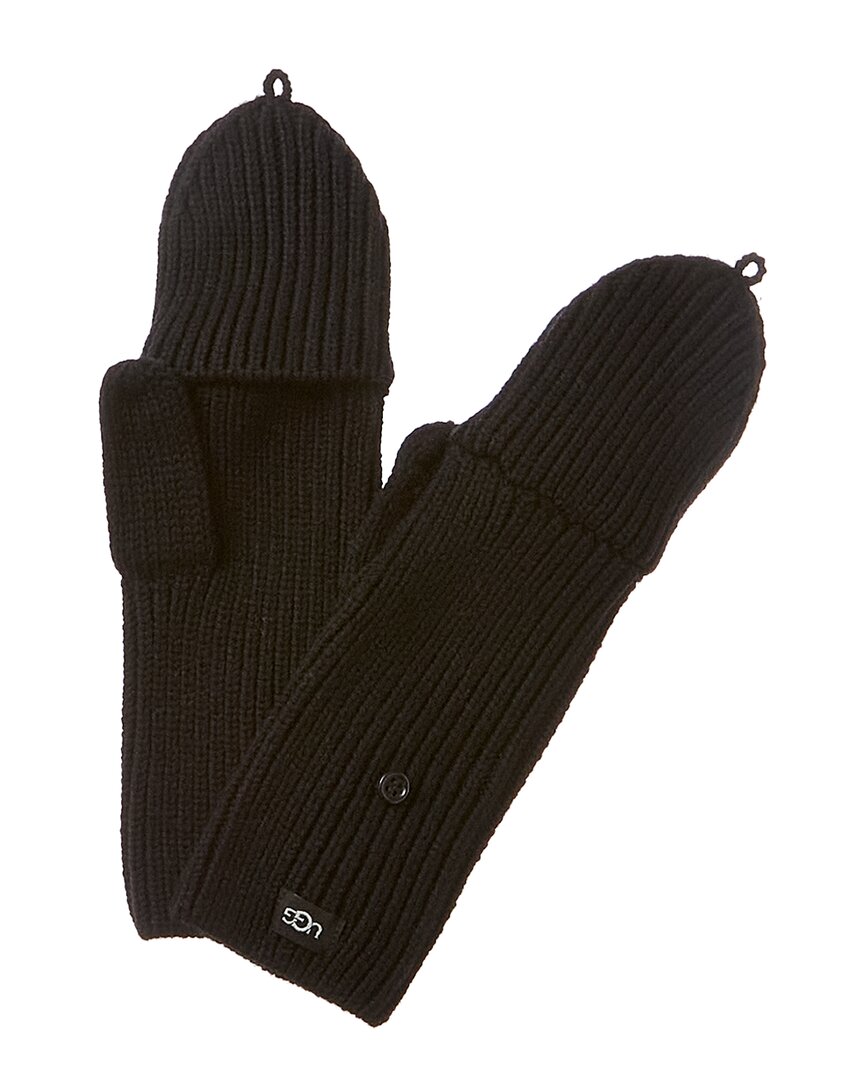 UGG Cozy Knit Flip Wool-blend Mittens in Gray